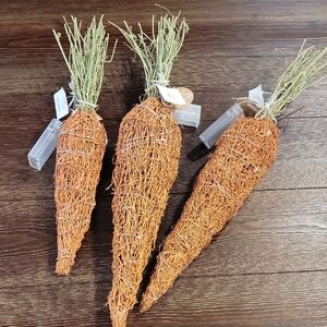 Mud Pie Lighted Woven Carrot Decor